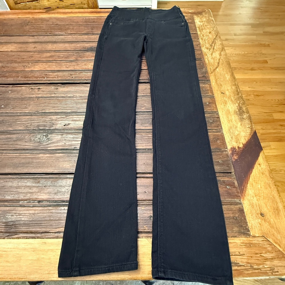 Spanx The Signature Straight Black High Rise Stretch Denim Jeans Size 26